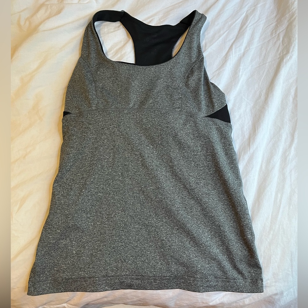 Grey athletic top